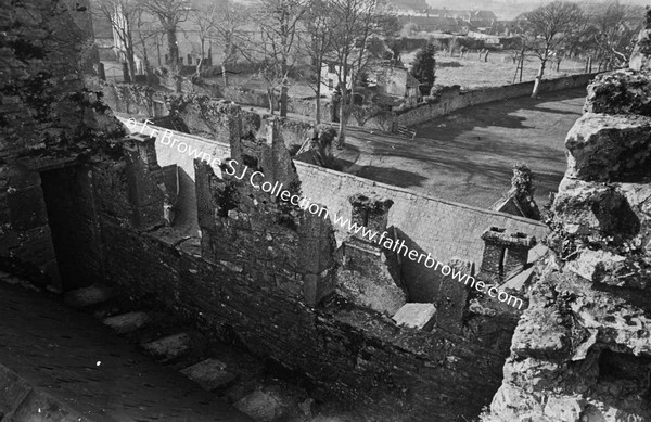 CARRICK CASTLE  ELIZABETHAN ROOF FROM NORMAN TOWER